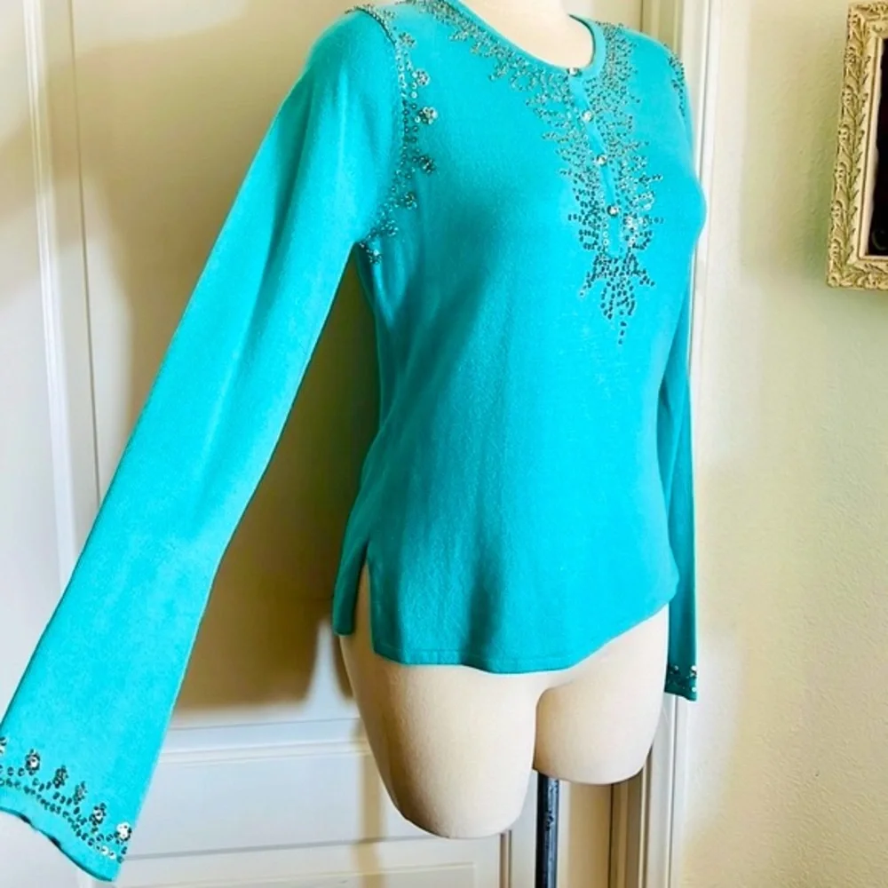 Caché~Silk & Cashmere Sweater/ Exceptional ~Stunning  / Host Pick - Picture 2 of 13